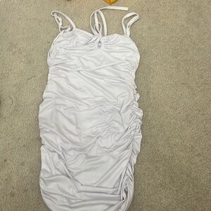 White mini dress